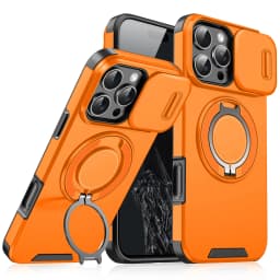 Heavy-duty Rugged Magnetic Stand Case For iPhone 18 17 Air 16 E 15 14 13 12 Pro Max Plus Slide Camera Protect For Magsafe Cover