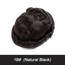VLoop Super Natural Hairline Ultra Thin Skin 0.02mm 80%Density Undetectable Men Toupee Brown Black Grey 520# Hair System for Men