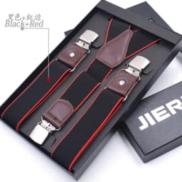 Leather Suspenders Men 3.5cm Y-Back 3 Clips Male Suspensorios Adjustable Elastic Trouser Braces Strap Belt Suit Accessories