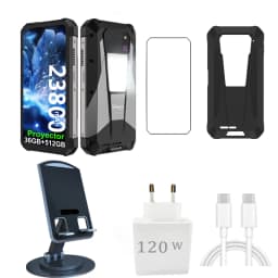 Unihertz 8849 Tank 3 Pro Rugged Mobile Phone 5g with 480P 100 Lumens Projector 200Mp Camera 512Gb Rom 23800Mah 120W Fast Charging Android 15 Nfc