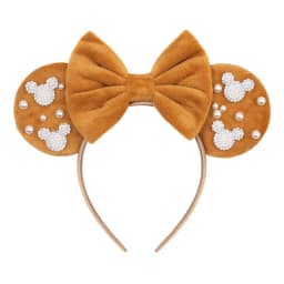 Cute Pink Plush Mouse Ears Headband With Rhinestone Bow Pearl Accents For Party Cosplay DIY Birthday Gift, Kids & Adults