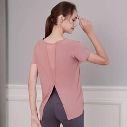 Yoga Shirt Women Mesh Back Split Cross Wrap Fitness T Shirt Short Sleeve Breathable Workout Tops Women Sportswear