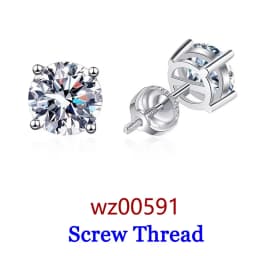 Premium 0.5-2ct Moissanite Diamond Stud Earrings for Women Orginal 925 Sterling Silver Screw Back Women Moissanite Earring 2026