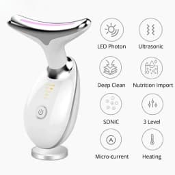 7 Color EMS Neck Beauty Device Face Lifting Massager Double Chin Remover Anti Wrinkle LED Photon Skin Tightening Facial Massager