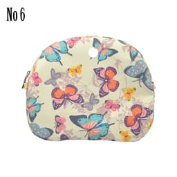 TANQU New Floral Composite Twill Cloth Waterproof Inner Lining Insert Zipper Pocket for O Bag Obag Moon Light for O Moon Light