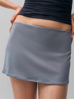 Low Waist Fashionable Elastic Slim Mini Micro Skirt A-line Solid Color Casual Skort For Women