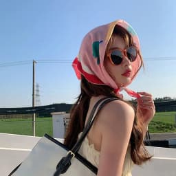 Flower Printed Headscarf Gentle INS Style Sun Protection Headband Towel French Pastoral Style Headband Women