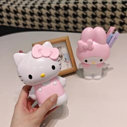 Kawaii HelloKitty Cartoon Peripheral Pen Holder, Desktop Stationery Storage Box, Exquisite Home Decoration