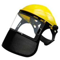 Garden Grass Trimmer Safety Helmet Hat With Full Face Mesh Protective Mask For Logging Brush Cutter Forestry Protection