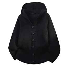 Legible Autumn Winter Casual Sweaters Men Solid Color Hooded Sweatercoats Male Loose Zip-up Knitted Cardigan Man