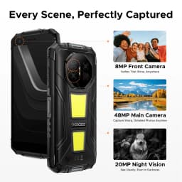 DOOGEE Fire 3 Max Rugged Phone 5.5" HD+ Display Camping lights 32GB 256GB 8350mAh UNISOC T7250 48MP NFC Android15 Smartphone