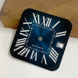 NH35 27mm Santos Square Dial Customizable Logo White/Black/Blue/Green/Brown No Luminous Fit NH35 NH36 NH38 Movement