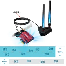FENVI Wi-Fi 6E 5374Mbps AX210 For Bluetooth5.3 802.11AX 2.4G/5G/6Ghz Wireless PCIE Adapter Network WiFi Card Support PC Win10/11