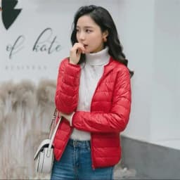 Down Jacket Women Parkas Windproof Puffer Coat New Autumn Winter Warm Stand-UP Collar Thin Cotton Coat Short Overcoat Top Ladies