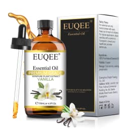 EUQEE 118ML Lavender Jasmine Eucalyptus Vanilla Peppermint Essential Oils with Glass Dropper|Aromatherapy, Humidifier,DIY Soap