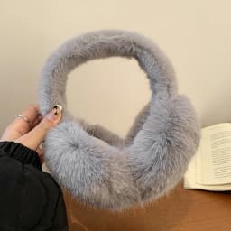 Solid Color Soft Plush Ear Warmer Winter Warm Earmuffs Fashion Ear Cover Outdoor Cold Protection Ear-Muffs Folding Earflap