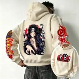 Naruto Uchiha Itachi 2026 Spring and Autumn New Cartoon Anime Harajuku Y2K Street Fashion Couple Hooded Sweatshirt