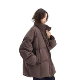 Women's Mid-Length Oversized down Jacket with Stand Collar, Warm Oversized Jacket Filled with White Duck Down, New Winter 2025 Model