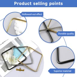 2Pcs Deepeel 12cm Metal Square Ring Bag Handles Purse Frame Kiss Clasp Women Handbag WovenBag Handle Replace Bags Accessories