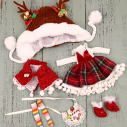 Outfits For ICY DBS Blyth Doll Christmas Clothes Santa Claus Dress Xmas Elk Suit 1/6 BJD Azone S Anime Girl