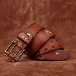 3.8CM Men High Quality Genuine Leather Brass Buckle Belt Luxury Designer Belts Men Pure Cowskin Fashion Strap Male Jeans for Man