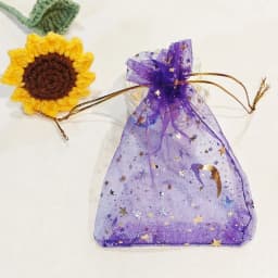 25/50/100pcs Moon Star Organza Gift Bags Multicolor Mesh Pouches for Christmas Wedding Party Candy Gift Packing Bags Wholesale