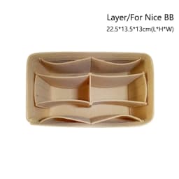 Durable Felt Handbag Insert Bag Storage Organization Purse Liner Bag Support Portable Internal Bag for For LV Nice Nano/Mini/BB