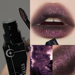 Gothic Matte Black Liquid Lipstick Moisturizer Long-Lasting Punk Blue Green Sparkling Pearl Lip Gloss Halloween Lip Glaze Makeup