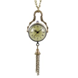 Retro Bronze Steampunk Wind Chime Quartz Pocket Watch Necklace Pendant Clock Chain Men's And Women's Chain Gift