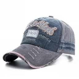 2026 High Quality Washed Cowboy Letters Cotton Cap for Men Women Adjustable Outdoor Sun Protection Hat Rock Shark Baseball Caps