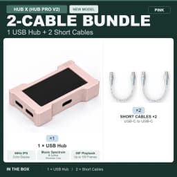 HMLAB ZNEO Gaming USB Hub - 2-to-3 Port, 8K Hz, Independent Power, With Screen, Trendy for Gaming Ambience Desk Setup