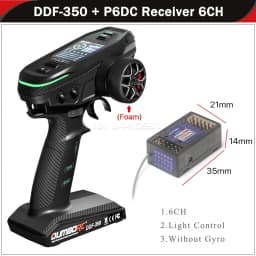 DUMBORC DDF-350 10CH RC Remote Controller 2.4G Digital Radio Transmitter Gyro Receiver for Drift Car Tank Boat Robot Toy Wltoy