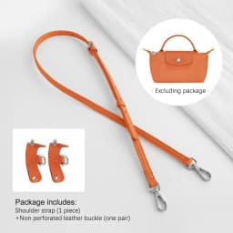 1set Bag Leather Strap For Longchamp Universite Mini Bag Shoulder Strap New Gray Mini Bag Punch-free Modification Accessory