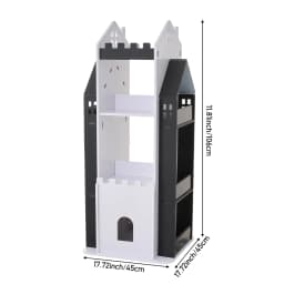 3/4 layer castle children's house rotating bookshelf toy storage rack display bookshelf storage cabinet home decoration
