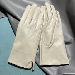 Women's Genuine Leather Gloves Red Medium Length Sheepskin Glove Thin Lining Autumn Winter Velvet Lining Hand Armguard Windproof