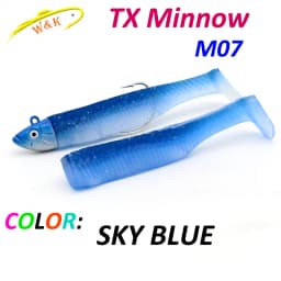 Texas Black Minnow M07 for Walleye and Bass Fishing 7 cm Soft Lure 6.5g Weedless Head Super Soft Shad Lure with 1 0 Worm Ho