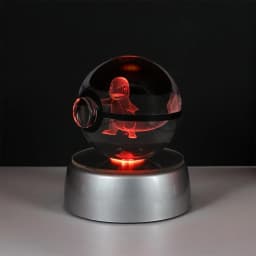 Pokemon 3D Crystal Ball Pikachu Gengar Eevee Mewtwo Anime Game Pokeball Led Night Light Base Kids Birthday Gift Home Decoration