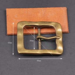 Quality Sturdy Antique Brass Heavy Duty Single Prong Belt Buckle Leathercraft Square Center Bra Jeans Belt Buckle Fit 38mm