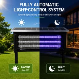 Powerful Solar Mosquito Killer Lamp 15W 25W 40W Bug Zapper Outdoor Waterproof Fly Kill Lamp for Patio Garden Backyard Camping