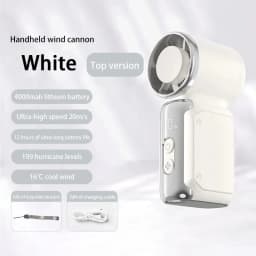 BAOTAI Portable Mini Handheld Turbo Fan LED Display Mini High Speed Handheld Fan, Outdoor Cooling,Desk Fan, Rechargeable Fan