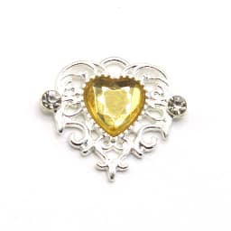 10Pcs 21 * 25mm Peach Heart Rhinestone Alloy Flower Plate Ornaments Diy Wedding Dress Gift Box Hair Decoration Accessories
