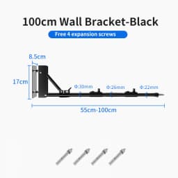 135cm/170cm Wall Mount Boom Arm for Photography Studio Softbox Video Ring Lights Max Length Horizontal and Vertical Rotatable