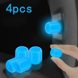 4Pcs Luminous Valve Caps Fluorescent Night Glowing Car Motorcycle Bicycle Wheel Styling Tyre Hub Universal Cap Decor Five styles