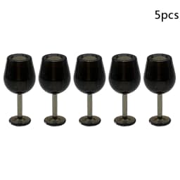 5pcs Dollhosue Miniature Red Wine Cup Wine Glasses Doll House Foods Groceries Kitchen Fairy Garden Scene Decor Furniture Toy