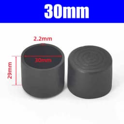 Round Black PVC Soft Rubber Pipe Sleeve Tube Cap Table Chair Foot Pad Protective Cover 6 8 10 12 14 16 19 20 22 25-120mm