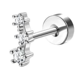 Bobisty 1pc Earrings for Sensitive Ears Surgical Stainless Steel Earrings for Women Dainty Flat Back Earring Stud Hoop Cartilage