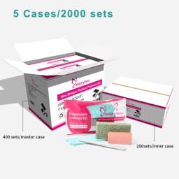 400 Sets/Case Disposable New Sharper Pumice Pedicure Kits Manicue Tools Sand File Buffer Sponge Block 4 In 1 Nail Sets