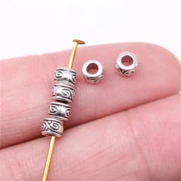 100pcs Antique Silver Color DIY Crafts Making Findings Handmade Metal Alloy Spacer Bead Charms For Jewelry Making