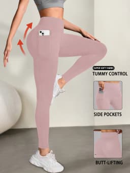 Women's Super Soft Leggings with Pockets, High Waisted Tummy Control for Yoga Workout and Casual Lounge Wear Comfort