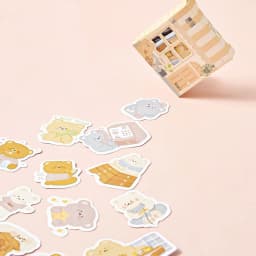 45PCS Kawaii Creative House Stickers Box Scrapbooking Stationery School Supplies Cute Theme for Crafting And Organizing